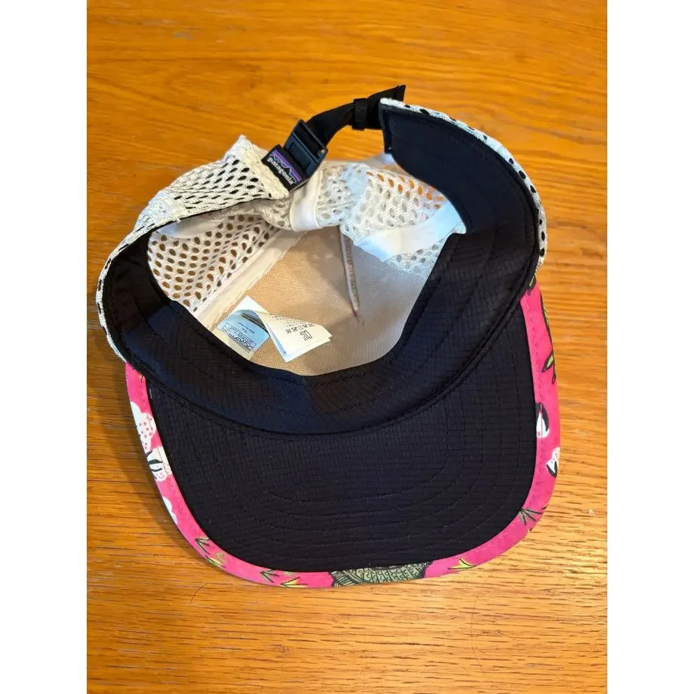 RARE! Men’s Women’s Patagonia Duckbill Trucker Hat Ultra Pink Gators Mesh Floral
